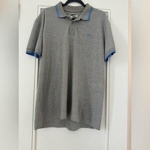 COLCCI Men's Gray Polo‎ Shirt with Blue Details SZ XL